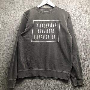 Whalebone Atlantic Outpost Co. Sweatshirt Men's Small S Graphic Crew Neck Gray